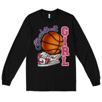 Black Basketball girl Long Sleeve Tee - HowdyJamesFarm