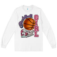 White Basketball girl Long Sleeve Tee - HowdyJamesFarm