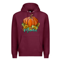 Burgundy pumpkin mama Premium Hoodie - BundleAndBundleShop