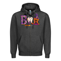 Charcoal Heather dental boo halloween Zipper Hoodie - LillyAllenDesigns