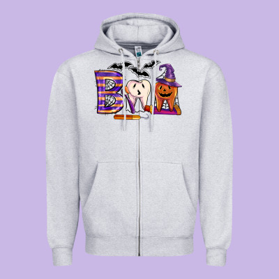 Dental Boo Halloween Zipper Hoodie Designed By Lillyallendesigns