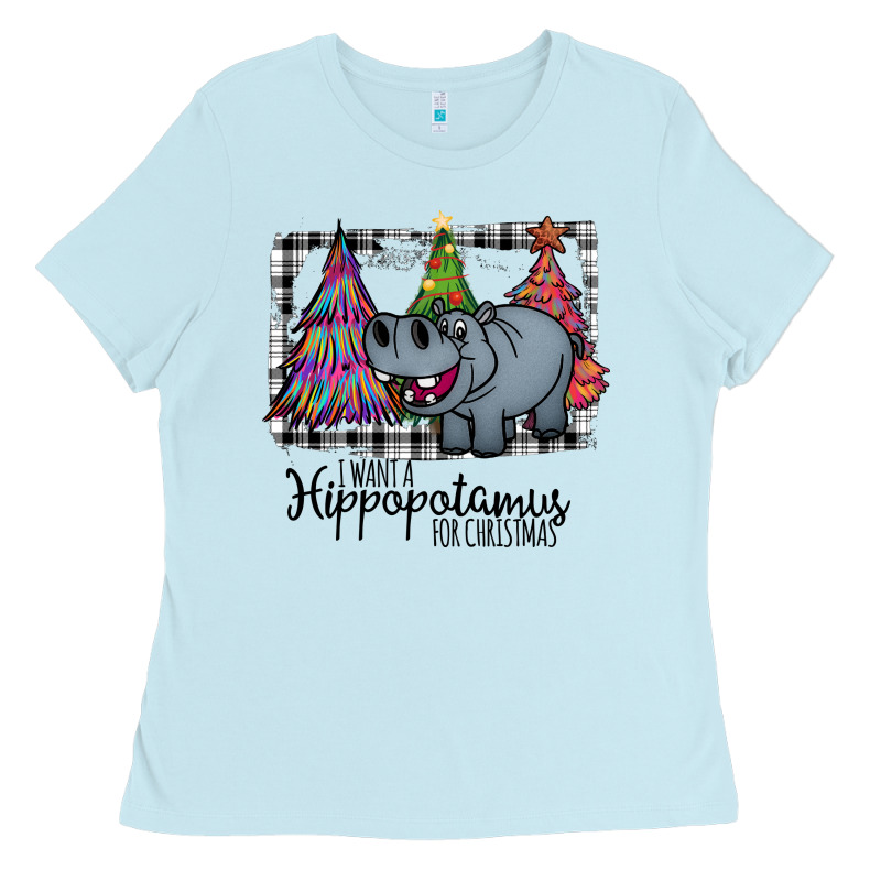 I Want Hippopotamus For Christmas Ladies Tee by Bettercallsaul | Teevron
