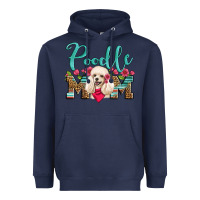 Navy poodle mom Heavyweight Hoodie - Artiststas