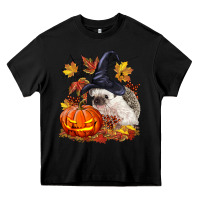 Black Halloween Hedgehog Heavy Core Tee - LillyAllenDesigns