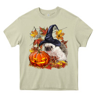 Mossy Halloween Hedgehog Heavy Core Tee - LillyAllenDesigns
