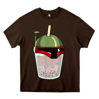 Chocolate Brown bubble fett boba tea funny sci fi pun pearl milk tea gift t shirt Heavy Core Tee - minhPixels