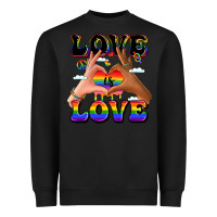 Black love is love lgbtq pride hands Heavyweight Sweatshirt - LillyAllenDesigns