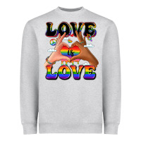 Heather Grey love is love lgbtq pride hands Heavyweight Sweatshirt - LillyAllenDesigns