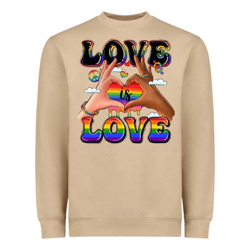 Love Is Love Lgbtq Pride Hands Heavyweight Sweatshirt by LillyAllenDesigns | Teevron