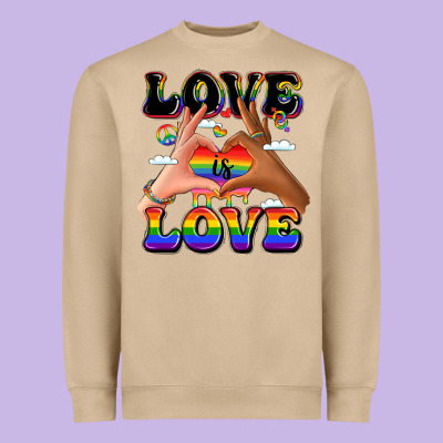 Love Is Love Lgbtq Pride Hands Heavyweight Sweatshirt Designed By Lillyallendesigns