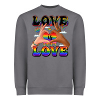 Storm love is love lgbtq pride hands Heavyweight Sweatshirt - LillyAllenDesigns