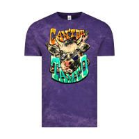 Cloud Purple Can't be tamed cow Vintage Tee - HowdyJamesFarm