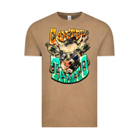 Vintage Coffee Can't be tamed cow Vintage Tee - HowdyJamesFarm