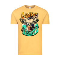 Vintage Mustard Can't be tamed cow Vintage Tee - HowdyJamesFarm