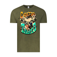 Vintage Olive Can't be tamed cow Vintage Tee - HowdyJamesFarm