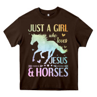 Jesus And Horses, Horse Gifts For Girls, Women Heavy Core Tee | Teevron