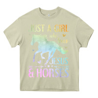 Mossy Jesus And Horses, Horse Gifts For Girls, Women Heavy Core Tee - minhPixels