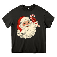 Asphalt santa vintage face Heavy Core Tee - minhPixels