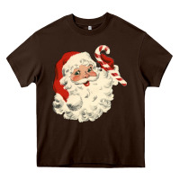 Santa Vintage Face Heavy Core Tee | Teevron