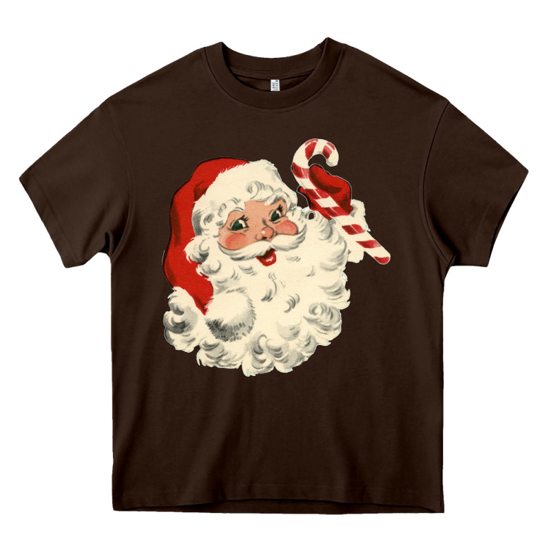 Santa Vintage Face Heavy Core Tee by minhPixels | Teevron