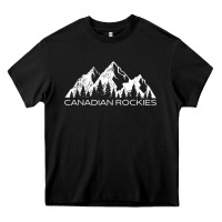 Black Canadian Rockies Gift Canada Rocky Mountains Souvenir Heavy Core Tee - minhPixels