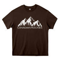 Chocolate Brown Canadian Rockies Gift Canada Rocky Mountains Souvenir Heavy Core Tee - minhPixels