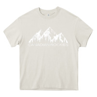 Cream Canadian Rockies Gift Canada Rocky Mountains Souvenir Heavy Core Tee - minhPixels