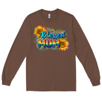 Chestnut Blessed mom Long Sleeve Tee - CowGirlArtShop