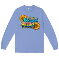 Colony Blue Blessed mom Long Sleeve Tee - CowGirlArtShop