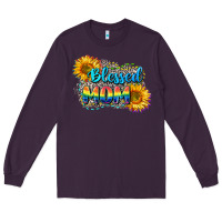 Plum Blessed mom Long Sleeve Tee - CowGirlArtShop