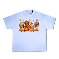 Fall Autumn Cow Pumpkin Coffee Cups Urban Heavy Tee | Teevron
