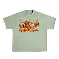 Oil Green Fall Autumn cow pumpkin coffee cups Urban Heavy Tee - RanaPortraitStore