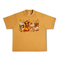 Peanut Butter Fall Autumn cow pumpkin coffee cups Urban Heavy Tee - RanaPortraitStore