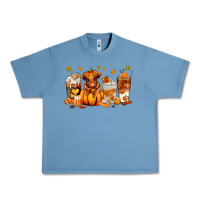 Pebble Blue Fall Autumn cow pumpkin coffee cups Urban Heavy Tee - RanaPortraitStore