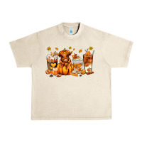 Sandshell Fall Autumn cow pumpkin coffee cups Urban Heavy Tee - RanaPortraitStore
