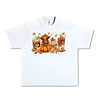 White Fall Autumn cow pumpkin coffee cups Urban Heavy Tee - RanaPortraitStore