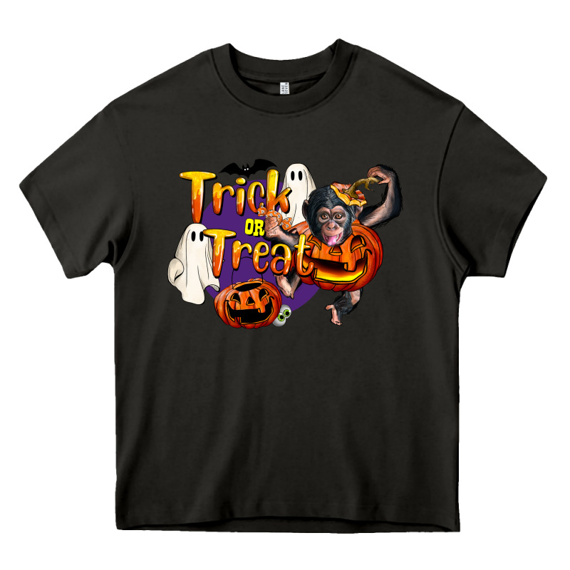 Trick Or Treat Chimpanzee Heavy Core Tee by LillyAllenDesigns | Teevron