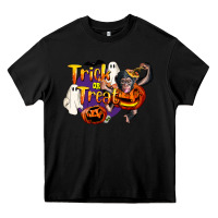 Black Trick Or Treat Chimpanzee Heavy Core Tee - LillyAllenDesigns