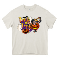 Cream Trick Or Treat Chimpanzee Heavy Core Tee - LillyAllenDesigns