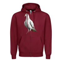 Burgundy Dove Zipper Hoodie - LillyAllenDesigns