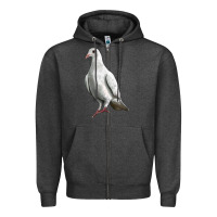 Charcoal Heather Dove Zipper Hoodie - LillyAllenDesigns