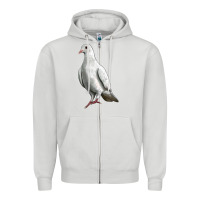 Dove Grey Dove Zipper Hoodie - LillyAllenDesigns