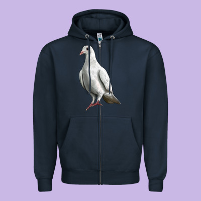 Dove Zipper Hoodie Designed By Lillyallendesigns