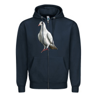 Navy Dove Zipper Hoodie - LillyAllenDesigns