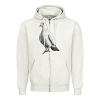 Oatmeal Heather Dove Zipper Hoodie - LillyAllenDesigns