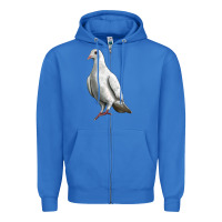 True Royal Dove Zipper Hoodie - LillyAllenDesigns