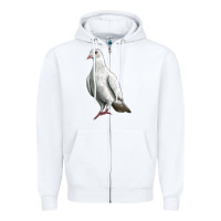 White Dove Zipper Hoodie - LillyAllenDesigns
