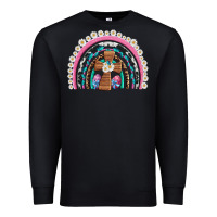 Black easter cross daisy egg rainbow Premium Sweatshirt - Artiststas