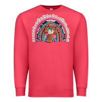 Cardinal easter cross daisy egg rainbow Premium Sweatshirt - Artiststas