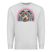 Dove Grey easter cross daisy egg rainbow Premium Sweatshirt - Artiststas
